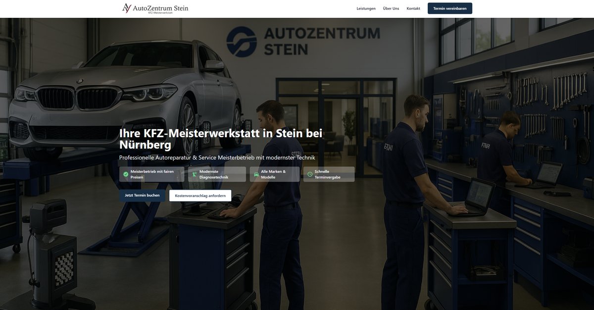 Autozentrum Stein - KFZ Werkstatt Website Vorschau